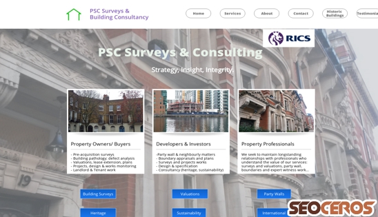 pssurveys.co.uk desktop náhled obrázku