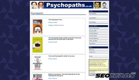 psychopaths.co.uk desktop náhled obrázku