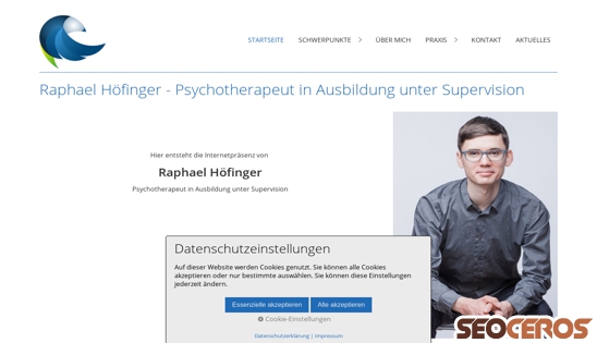psychotherapie-hoefinger.at desktop előnézeti kép