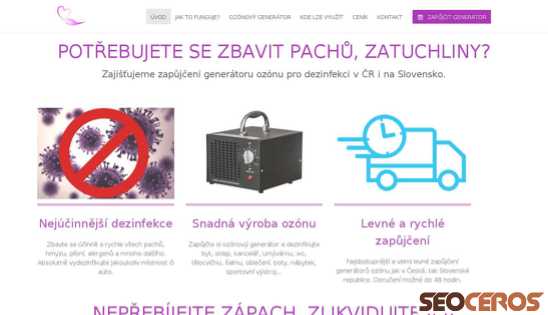 pujcovna-ozonu.cz desktop förhandsvisning
