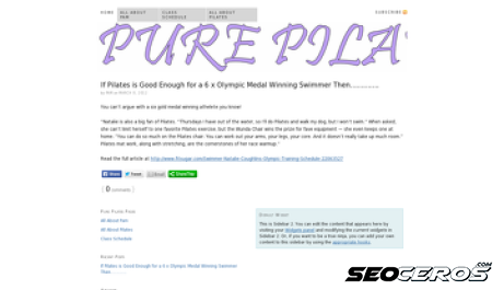 pure-pilates.co.uk desktop náhled obrázku