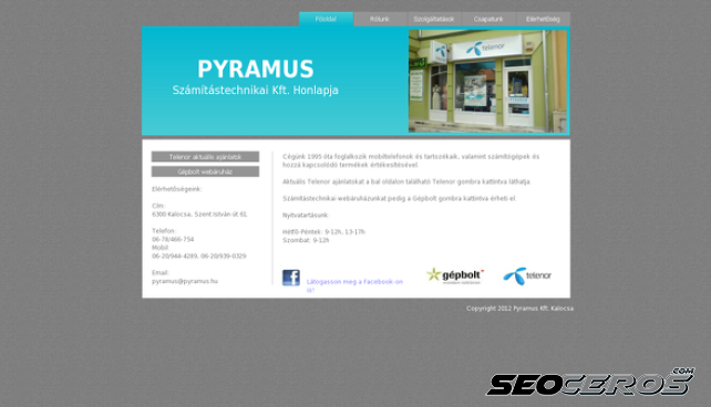 pyramus.hu desktop előnézeti kép