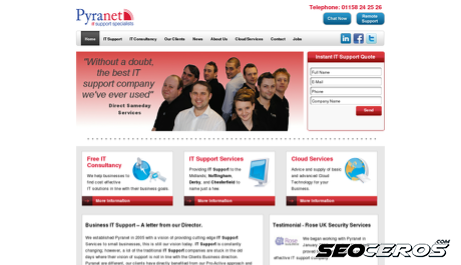 pyranet.co.uk desktop obraz podglądowy