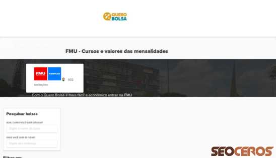 querobolsa.com.br/fmu/cursos desktop előnézeti kép