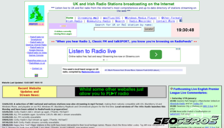 radiofeeds.co.uk desktop förhandsvisning