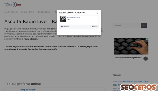 radiouri.online desktop obraz podglądowy
