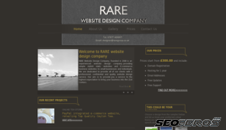 raregroup.co.uk desktop förhandsvisning