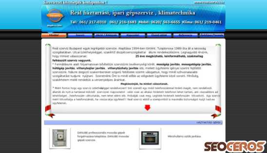 realszerviz.hu desktop Vista previa