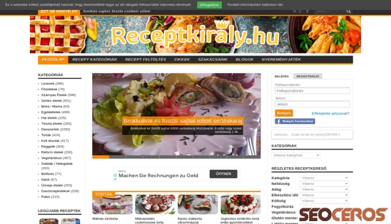 receptkiraly.hu desktop előnézeti kép