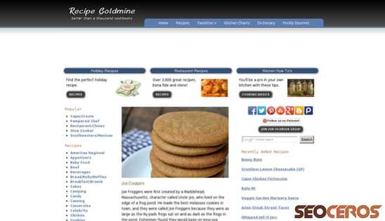 recipegoldmine.com desktop Vista previa