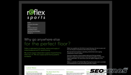 reflexsports.co.uk desktop förhandsvisning