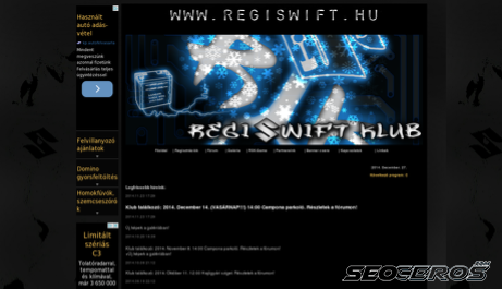 regiswift.hu desktop förhandsvisning