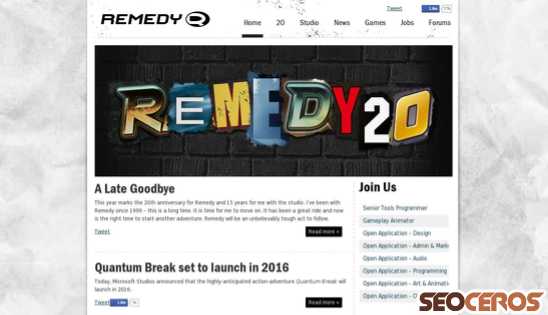 remedygames.com desktop preview