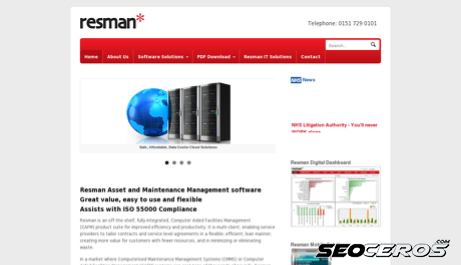 resman.co.uk desktop náhľad obrázku