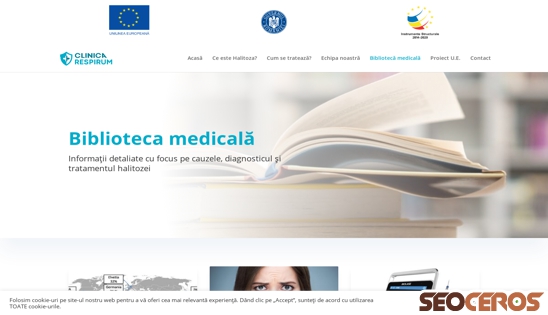 respirum.ro/biblioteca-medicala desktop náhled obrázku