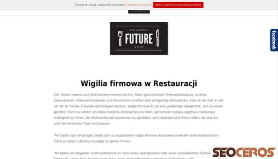 restauracjafuture.pl/de/imprezy-okolicznosciowe-de/wigilia-firmowa-de desktop obraz podglądowy