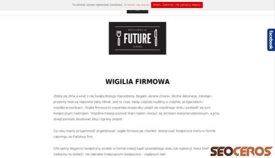 restauracjafuture.pl/imprezy-okolicznosciowe/wigilia-firmowa-warszawa desktop 미리보기