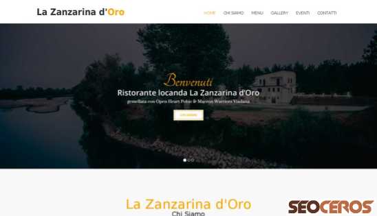 ristorantezanzarinadoro.it desktop preview