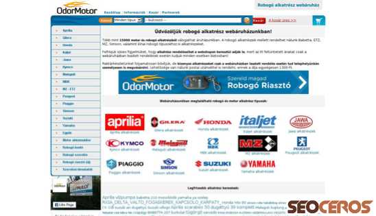 odormotor.hu desktop előnézeti kép