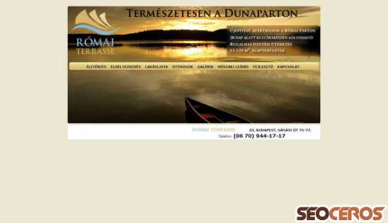 romaiterrasse.hu desktop előnézeti kép
