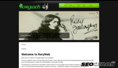 rory-gallagher.co.uk desktop förhandsvisning