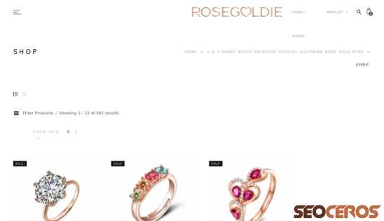 rosegoldie.com desktop előnézeti kép