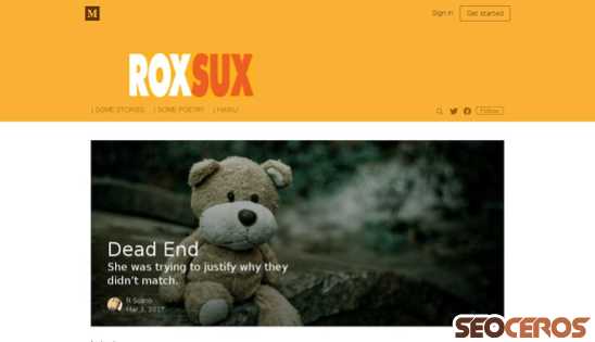roxsux.com desktop förhandsvisning