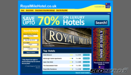 royalmilehotel.co.uk desktop förhandsvisning