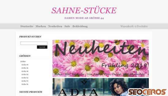 sahne-stuecke.com desktop náhľad obrázku