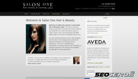 salonone.co.uk desktop náhľad obrázku