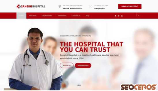 sanginihospital.com desktop previzualizare