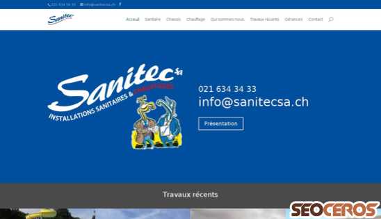 sanitecsa.ch desktop preview
