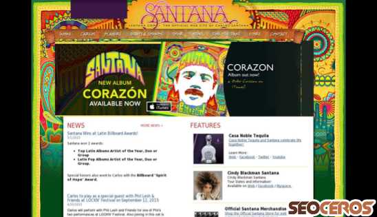 santana.com desktop náhľad obrázku