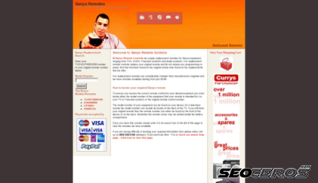 sanyoremotes.co.uk desktop Vista previa