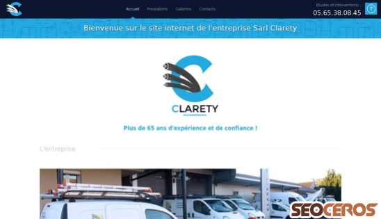 sarlclarety.fr desktop preview