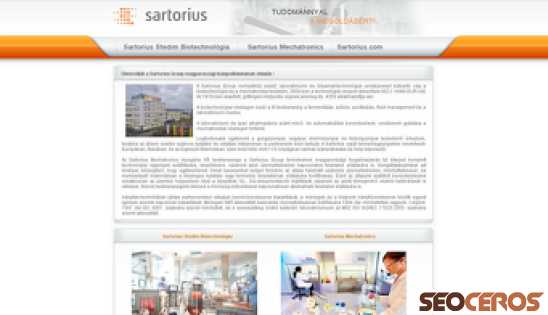 sartorius.hu desktop obraz podglądowy