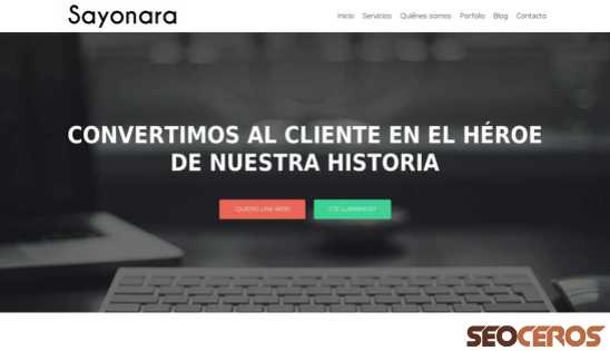 sayonara.es desktop előnézeti kép
