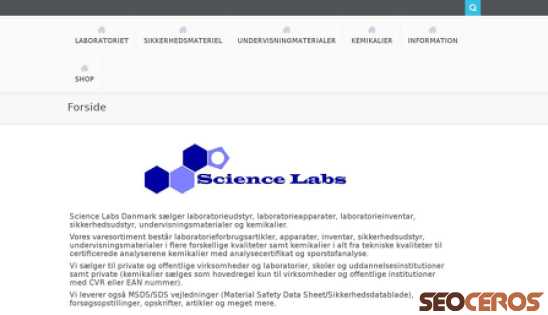 sciencelabs.dk desktop anteprima