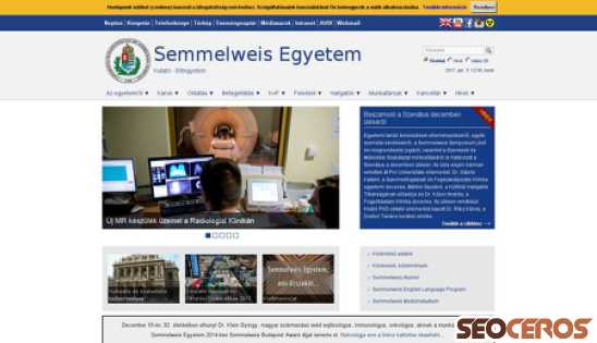 semmelweis.hu desktop obraz podglądowy
