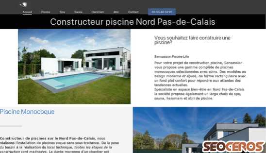 sensassion-piscine.fr desktop náhled obrázku