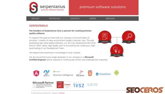 serpentarius.hu desktop Vorschau