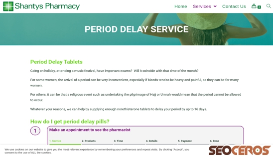 shantyspharmacy.com/period-delay desktop náhľad obrázku