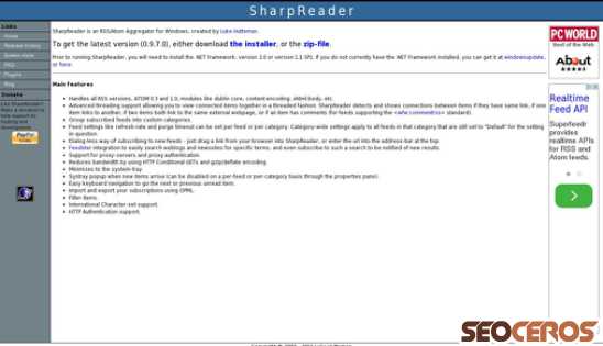 sharpreader.net desktop előnézeti kép