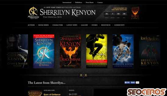 sherrilynkenyon.com desktop előnézeti kép