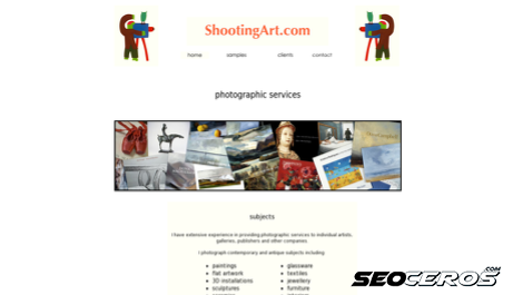 shootingart.co.uk desktop Vista previa