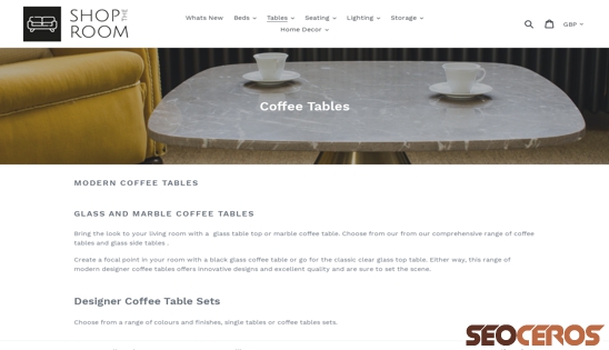 shoptheroom.co/collections/coffee-tables desktop preview