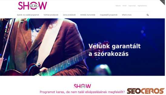 show-szoro.hu desktop obraz podglądowy