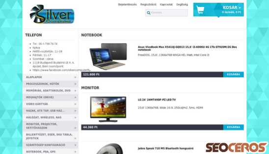 silvercomp.hu desktop előnézeti kép