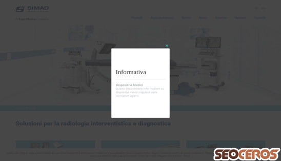 simad-xray.com/prodotti desktop prikaz slike