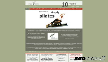 simply-pilates.co.uk desktop vista previa